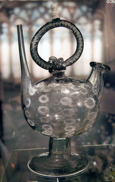 Catalan glass decanter (18th-19thC) from Barcelona at Museu d'Arqueologia de Catalunya. Barcelona, Spain.