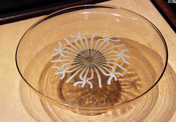 Catalan glass bowl (18thC) at Museu d'Arqueologia de Catalunya. Barcelona, Spain.
