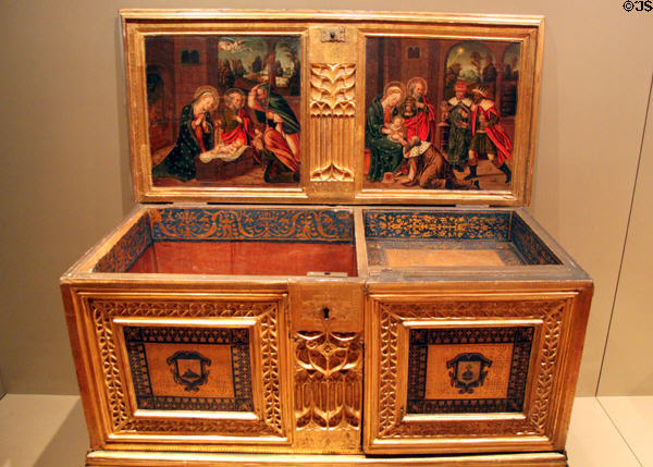 Chest with drawers, Catalunya (16thC) at Museum of Decorative Arts. Barcelona, Spain.