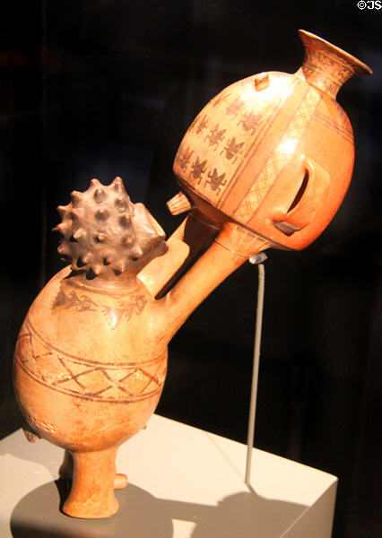 Ceremonial receptacle (Pajcha) (1450-1533) from Inca Culture, Peru at Barbier Mueller Precolumbian Art Museum. Barcelona, Spain.
