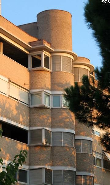 Architect-designed housing built for Olympic games. Barcelona, Spain.