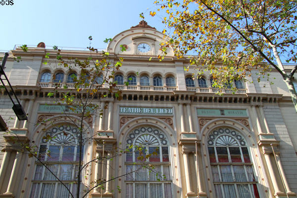Gran Teatre del Liceu (1847) (La Rambla). Barcelona, Spain. Architect: Miquel Garriga i Roca.