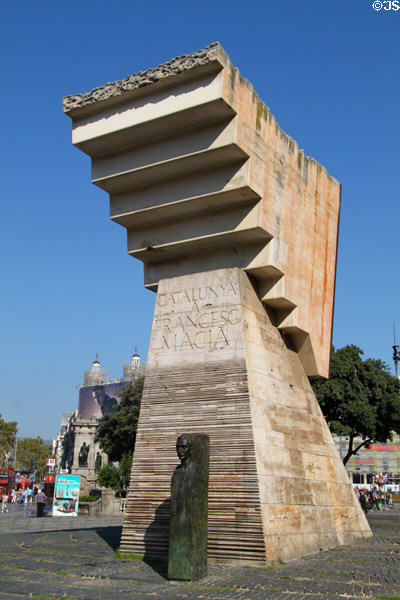 Francesc Macià monument (1991) by Josep Subirachs in Plaça de Catalunya. Barcelona, Spain.