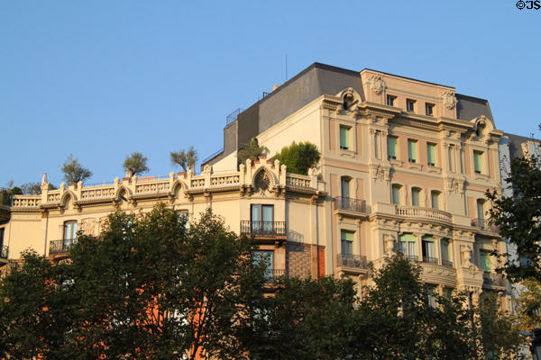 Modernista architecture (Passeig de Gràcia 77). Barcelona, Spain.