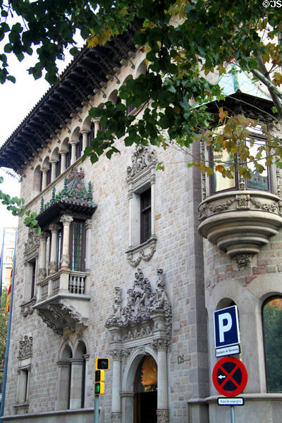 Casa Serra facade. Barcelona, Spain.