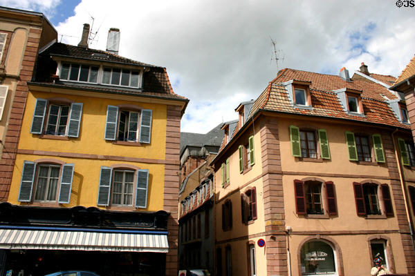 Buildings on Place d'Armes. Belfort, France.