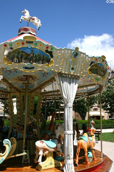 Carousel on Place Carnot. Beaune, France.