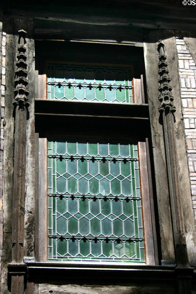 Medieval window near rue Verrerie. Dijon, France.