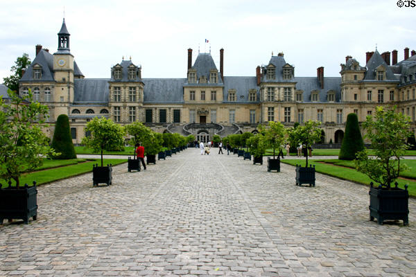 Farewell Courtyard at Fontainbleau Palace. Fontainbleau, France.