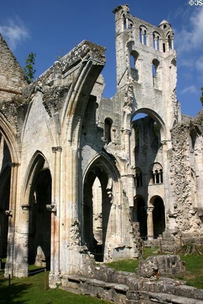 Abbey of Jumièges Notre Dame ruins. Jumièges, France.