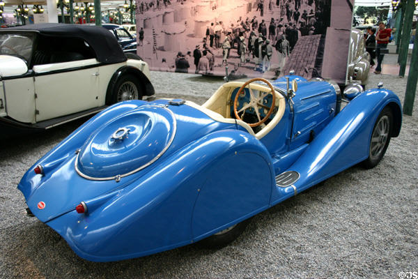 Bugatti (1927) two-seat sport type 35B, France; 210km/h (8 cylinders) in Schlumpf National Automobile Museum. Mulhouse, France.