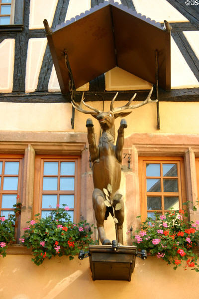 Stag guest house "Au Cerf" / "Zum Hirschen" once home of Albert Schweitzer's grandfather. Riquewihr, France.