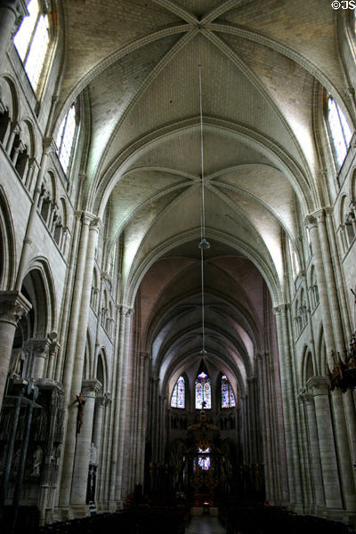 Interior of St Stephen's Cathedral. Sens, France.