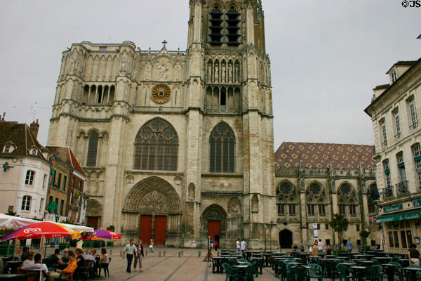 St Stephen's Cathedral square. Sens, France.