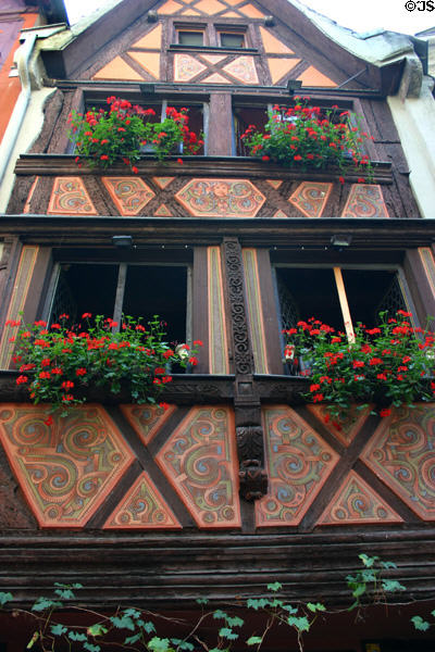 Half-timbered building (1605) opposite Cathedral Museum. Strasbourg, France.