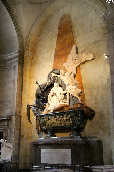 Sculpted crypt at St-Sulpice church. Paris, France.