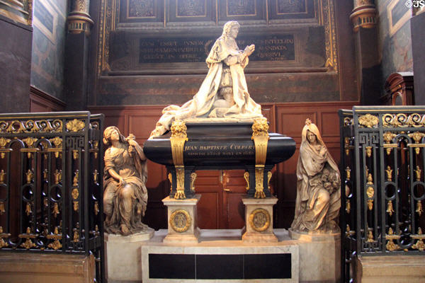 Tomb of Colbert (1683) by Antoine Coysevox & Jean-Baptiste Tuby at St Eustache Les Halles. Paris, France.