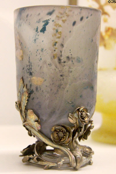 Glass goblet on silver gilt stand (c1895) by Gustave-Roger Sandoz at Museum of Decorative Arts. Paris, France.