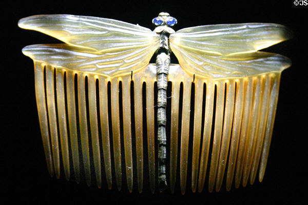 Dragonfly comb (c1905) by Paul Fréderic Follot of Paris at Museum of Decorative Arts. Paris, France.