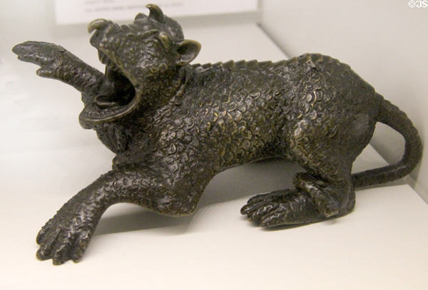 Bronze chimera animal (c1500) from Padua at Museum of Decorative Arts. Paris, France.