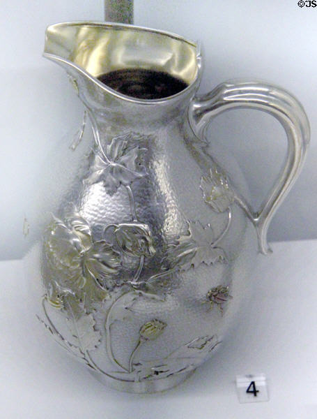Milk pitcher (c1889) by Christofle Co. of Paris (shown Paris Expo 1889) at Museum of Decorative Arts. Paris, France.