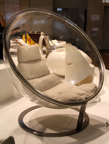 Bulle armchair (1968 & 70) by Christian Daninos of France at Museum of Decorative Arts. Paris, France.