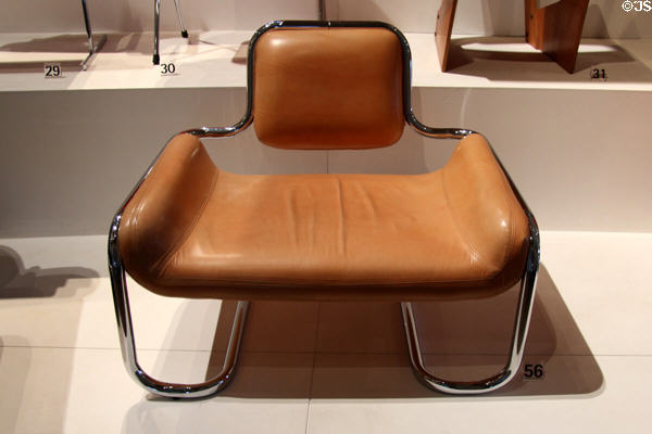 Armchair Limande (1971) by Kwok Hoi Chan of France at Museum of Decorative Arts. Paris, France.