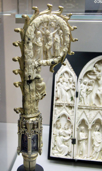 Ivory bishop's crosier head (early 14thC) from Paris at Cluny Museum. Paris, France.