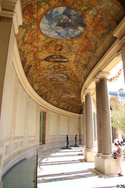 Walkway of Petit Palace Museum Courtyard. Paris, France.