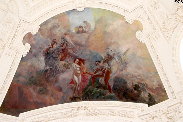 Mural on entrance gallery at Petit Palace Museum. Paris, France.