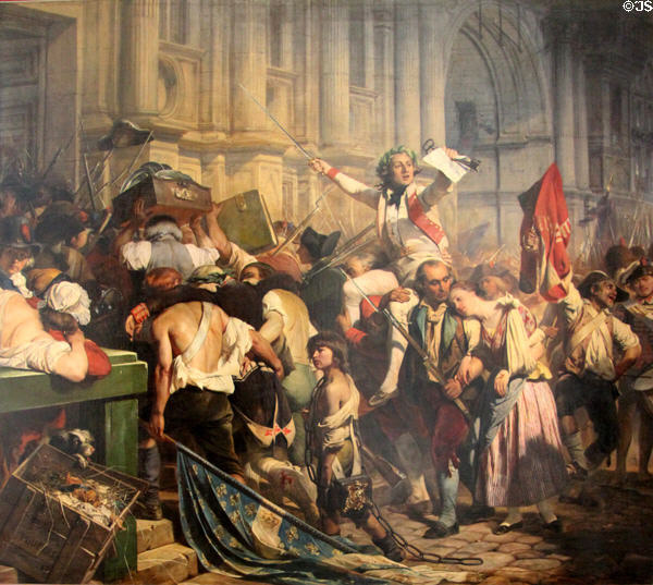 Bastille Victors at Paris City Hall on July 14, 1789 painting (1830-8) by Paul Delaroche at Petit Palace Museum. Paris, France.