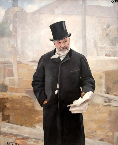 Portrait of Adolphe Alphand (1888) by Alfred Roll at Petit Palace Museum. Paris, France.