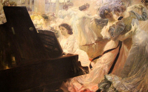 White Ball painting (1903) by Joseph-Marius Avy at Petit Palace Museum. Paris, France.