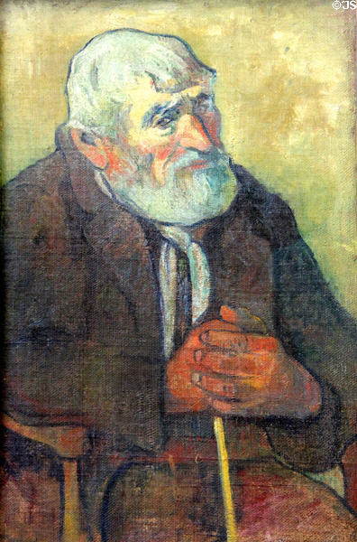 Old man with baton painting (1888) by Paul Gauguin at Petit Palace Museum. Paris, France.