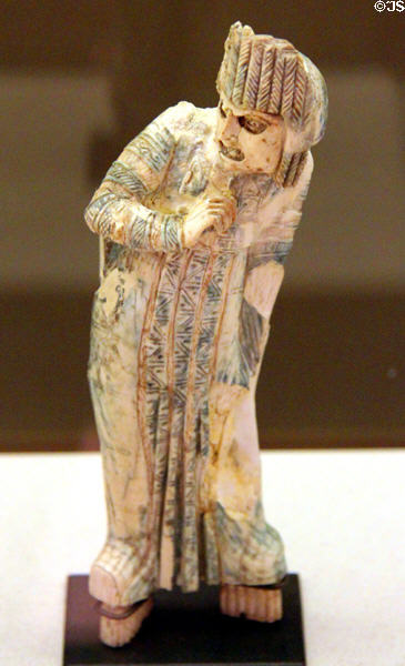 Ivory polychrome statuette of comic actor (1stC CE) from Rome? at Petit Palace Museum. Paris, France.