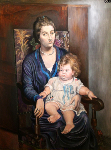 Portrait of Mme Rosenberg & her daughter (1918) by Pablo Picasso at Picasso Museum. Paris, France.