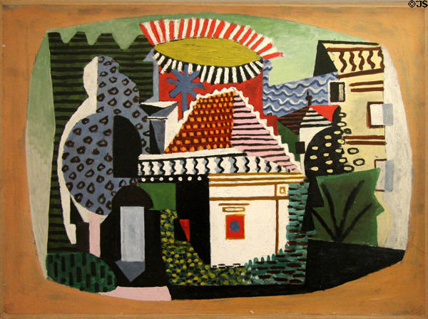 Landscape at Juan-les-Pins painting (1920) by Pablo Picasso at Picasso Museum. Paris, France.