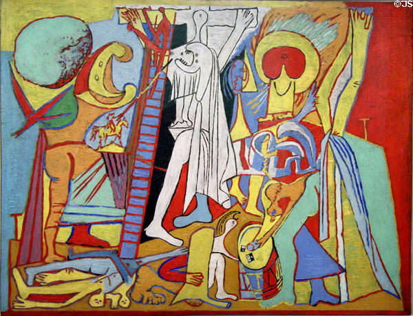 Crucifixion painting (1930) by Pablo Picasso at Picasso Museum. Paris, France.