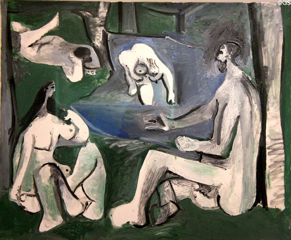 Déjeuner sur l'herbe after Manet painting (1961) by Pablo Picasso at Picasso Museum. Paris, France.