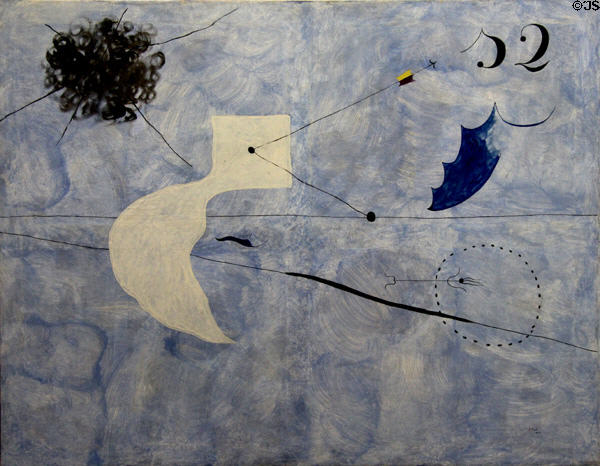 La Siesta painting (1925) by Joan Miró at Georges Pompidou Center. Paris, France.