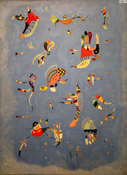 Blue of the sky abstract painting (1940) by Vassily Kandinsky at Georges Pompidou Center. Paris, France.