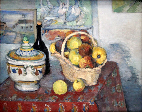 Still life with tureen painting (c1877) by Paul Cézanne at Musée d'Orsay. Paris, France.