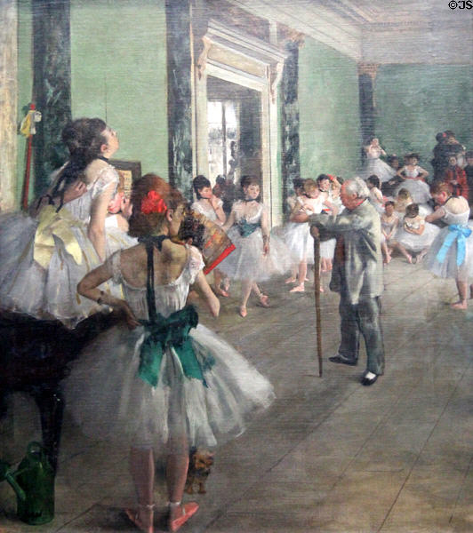 The Dance Class painting (1873-6) by Edgar Degas at Musée d'Orsay. Paris, France.