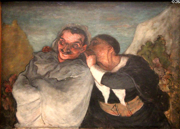Crispin & Scapin painting (c1864) by Honoré Daumier at Musée d'Orsay. Paris, France.