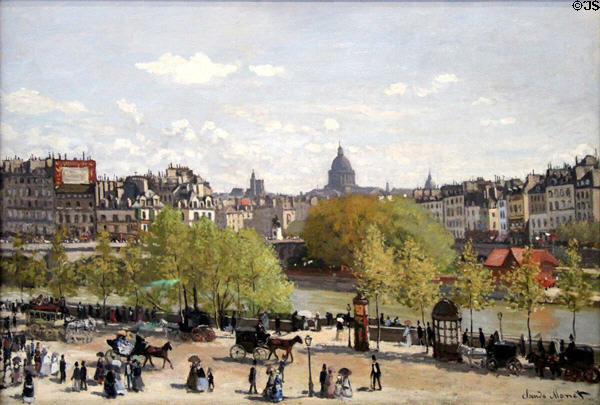 Quai du Louvre painting (1867) by Claude Monet at Musée d'Orsay. Paris, France.