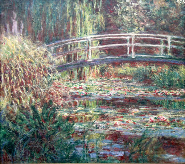 Water Lilly Pond painting (1900) by Claude Monet at Musée d'Orsay. Paris, France.