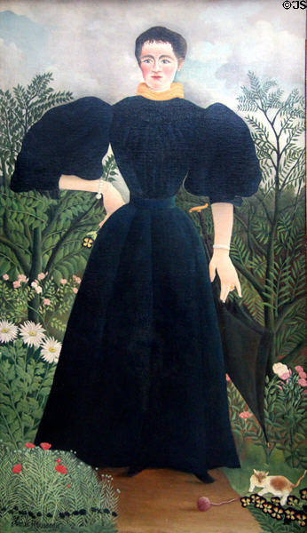 Portrait of Madame M. (c1890) by Henri Rousseau at Musée d'Orsay. Paris, France.