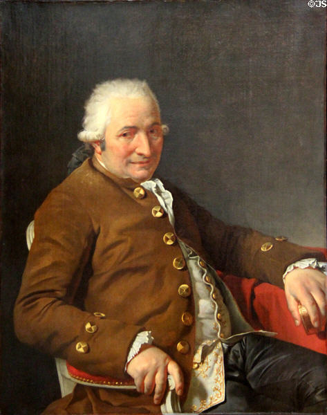 Portrait of Charles-Pierre Pécoul (1784) by Jacques-Louis David at Louvre Museum. Paris, France.