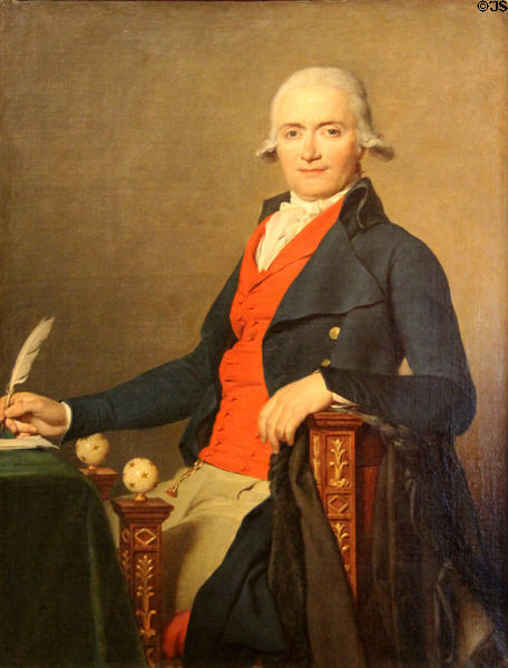 Portrait of Gaspard Meyer (1795-6) by Jacques-Louis David at Louvre Museum. Paris, France.