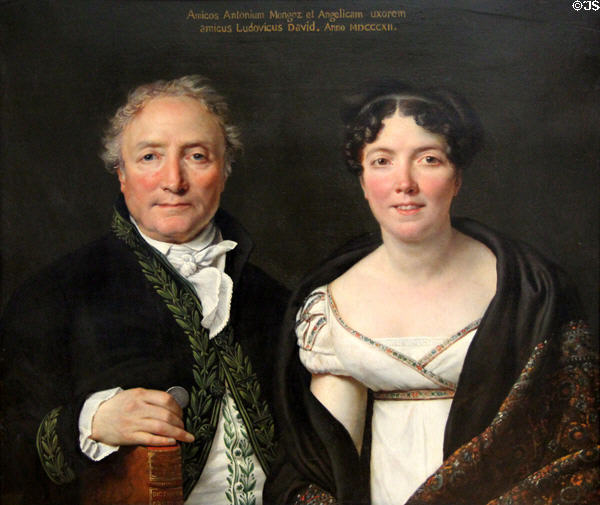 Portrait of M. et Mme. Antoine Mongez (1812) by Jacques-Louis David at Louvre Museum. Paris, France.